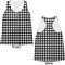 Houndstooth Womens Racerback Tank Tops - Medium - Front and Back