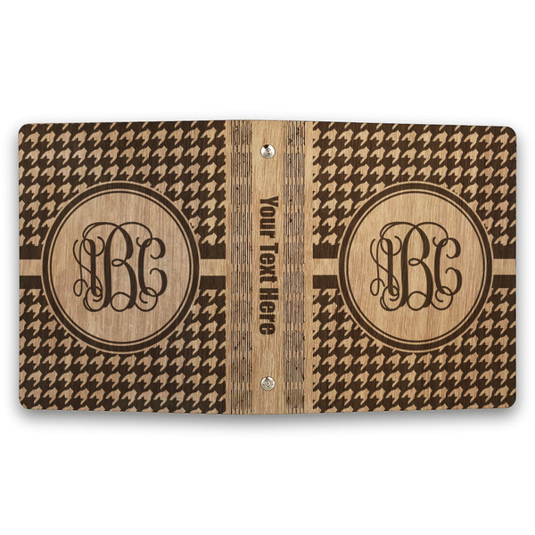 Houndstooth Wood 3-Ring Binders - 1" Half-Letter - Approval