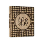 Houndstooth Wood 3-Ring Binder - 1" Half-Letter Size (Personalized)