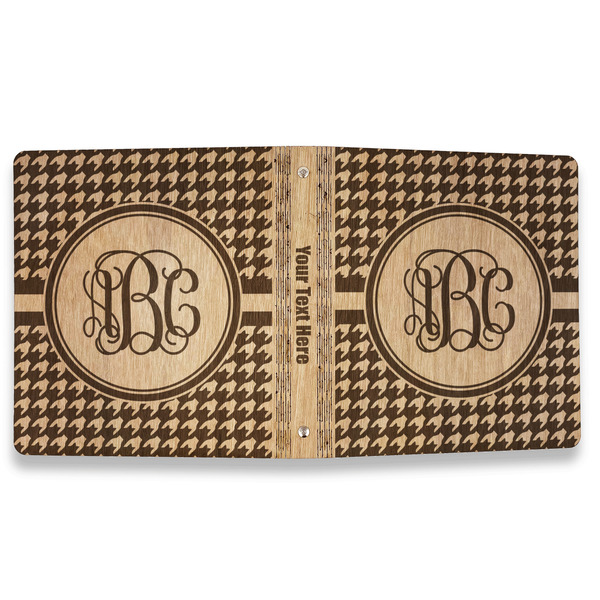 Houndstooth Wood 3-Ring Binders - 1" Letter - Approval