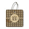 Houndstooth Wood Luggage Tags - Square - Front/Main