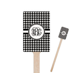 Houndstooth 6.25" Rectangle Wooden Stir Sticks - Single Sided (Personalized)