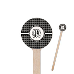 Houndstooth Round Wooden Stir Sticks (Personalized)