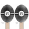 Houndstooth Wooden Food Pick - Oval - Double Sided - Front & Back