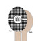 Houndstooth Wooden Food Pick - Oval - Single Sided - Front & Back