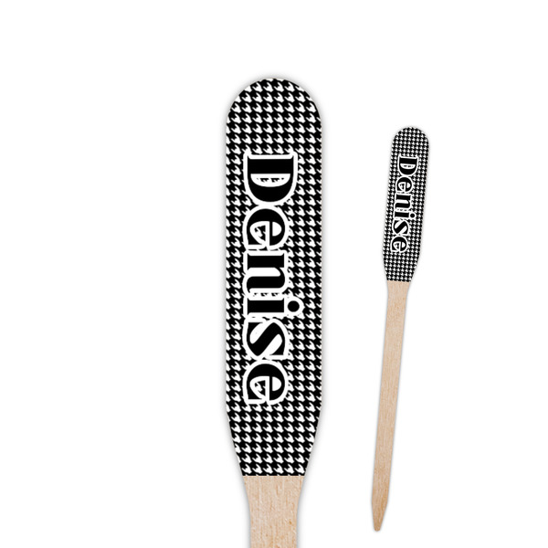 Custom Houndstooth Paddle Wooden Food Picks (Personalized)