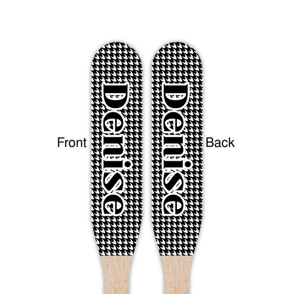 Houndstooth Wooden Food Pick - Paddle - Double Sided - Front & Back