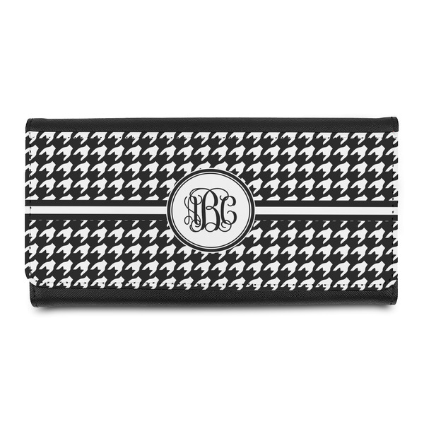 Custom Houndstooth Leatherette Ladies Wallet (Personalized)