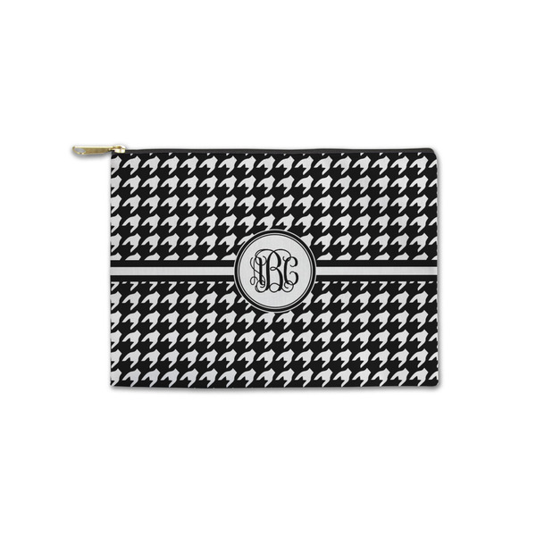 Custom Houndstooth Zipper Pouch - Small - 8.5"x6" (Personalized)