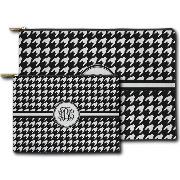 Houndstooth Zippered Pouches - Size Comparison