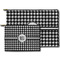 Houndstooth Zippered Pouches - Size Comparison