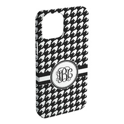 Houndstooth iPhone Case - Plastic - iPhone 15 Plus (Personalized)