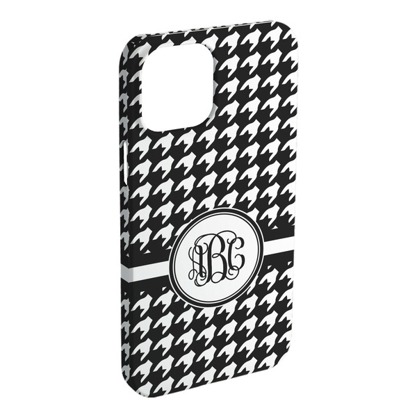 Custom Houndstooth iPhone Case - Plastic - iPhone 15 Pro Max (Personalized)
