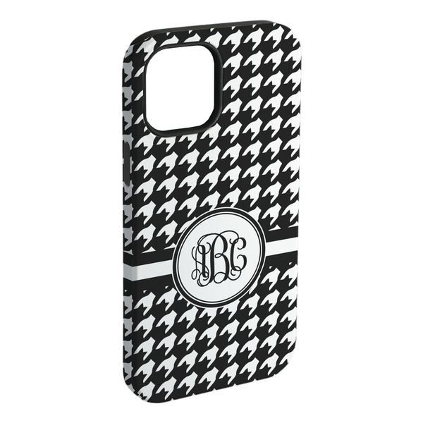 Custom Houndstooth iPhone Case - Rubber Lined (Personalized)