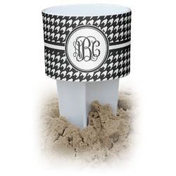 Houndstooth White Beach Spiker Drink Holder (Personalized)