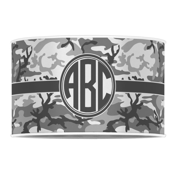 Camo 12" Drum Lampshade - FRONT (Poly Film)