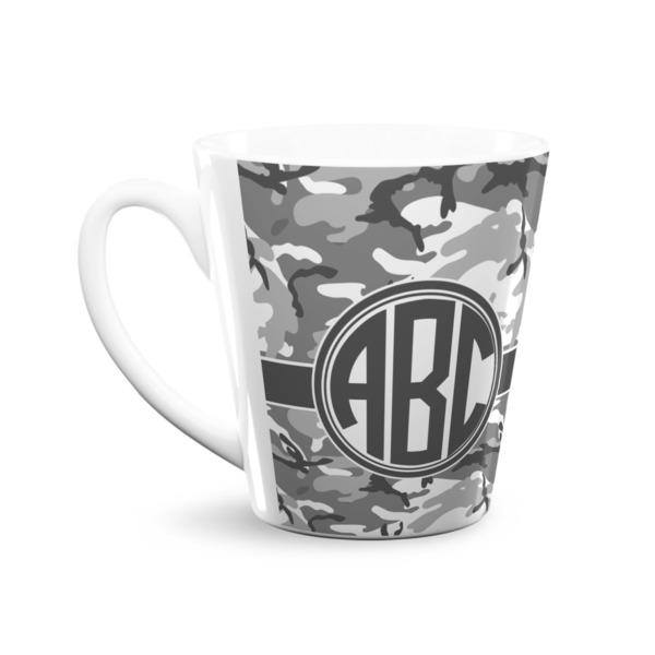 Camo 12 Oz Latte Mug - Front