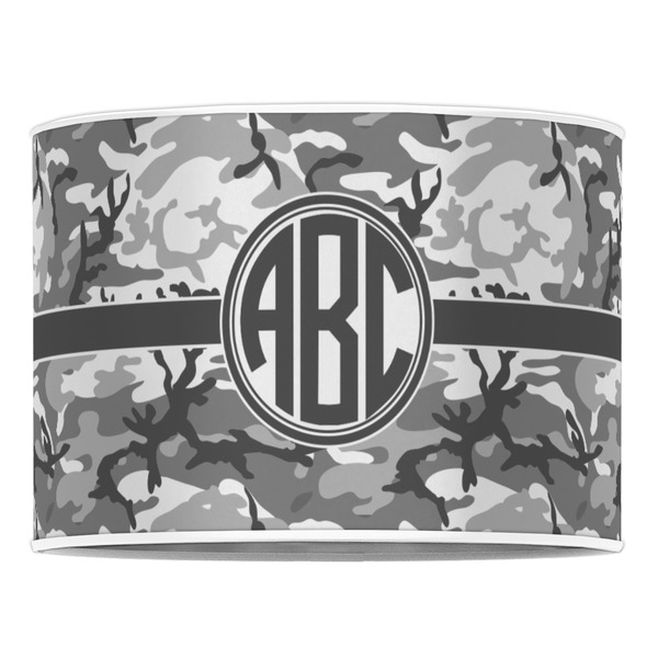 Camo 16" Drum Lampshade - FRONT (Poly Film)