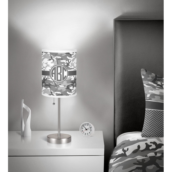 Camo 7 inch drum lamp shade - in room