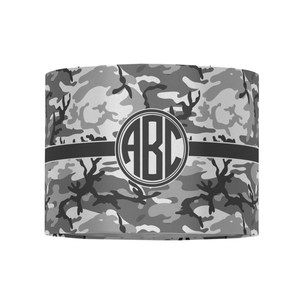 Camo 8" Drum Lampshade - FRONT (Fabric)