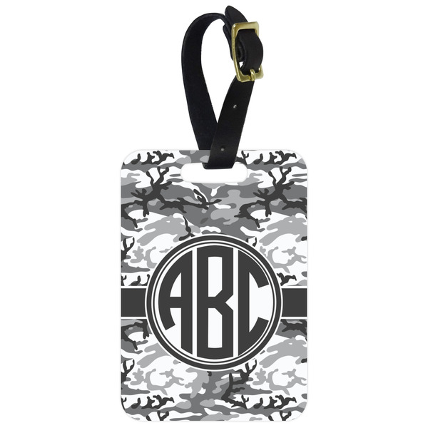 Custom Camo Metal Luggage Tag w/ Monogram