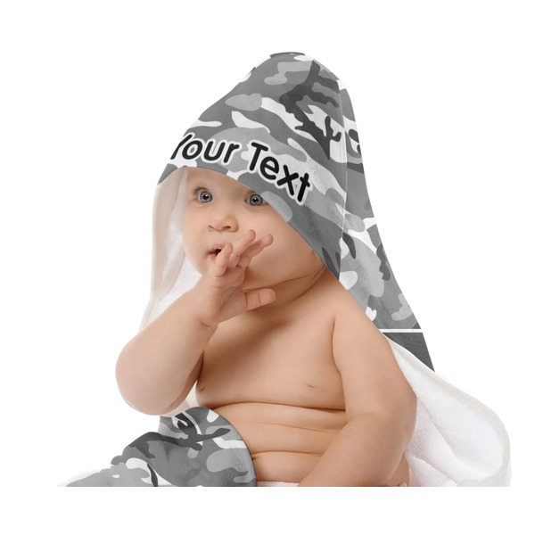 Camo Baby Hooded Towel on Child