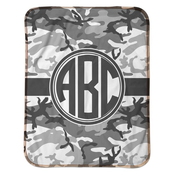Camo Baby Sherpa Blanket - Flat