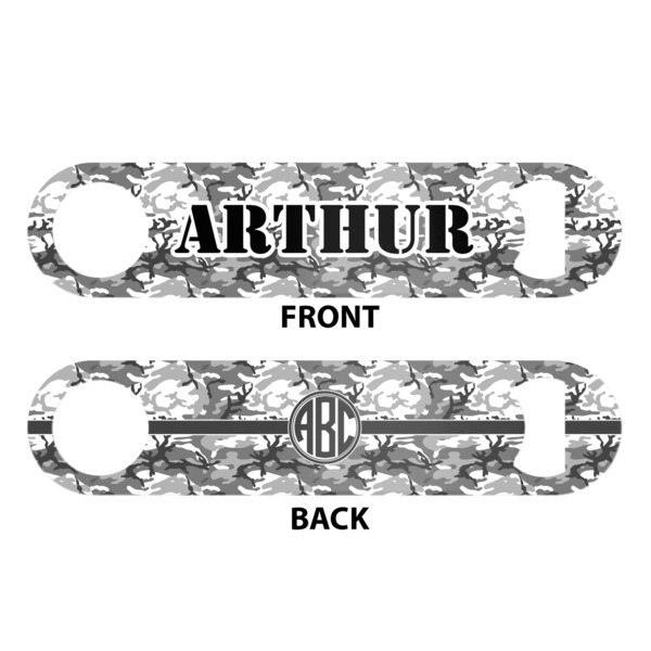Camo Bar Bottle Opener - White - Approval