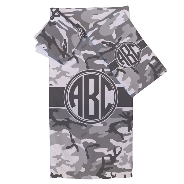 Custom Camo Bath Towel Set - 3 Pcs (Personalized)