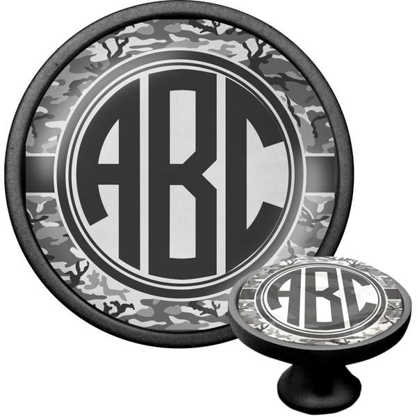 Custom Camo Cabinet Knob (Black) (Personalized)