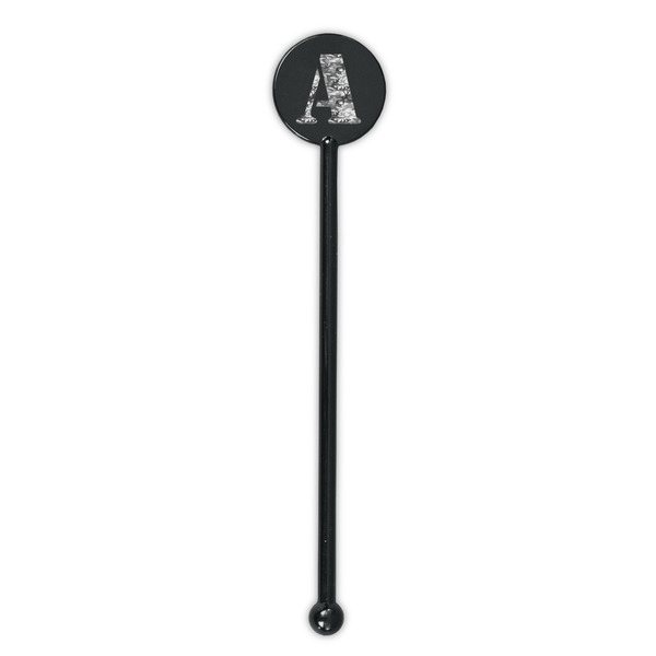 Camo Black Plastic 5.5" Stir Stick - Round - Single Stick