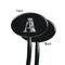Camo Black Plastic 7" Stir Stick - Single Sided - Oval - Front & Back