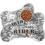 Camo Bone Shaped Dog Food Mat (Personalized)