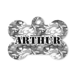 Camo Bone Shaped Dog ID Tag - Small (Personalized)