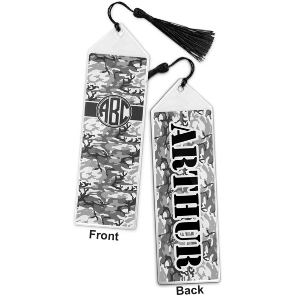 Camo Bookmark with tassel - Front and Back