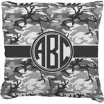 Camo Faux-Linen Throw Pillow 16" (Personalized)