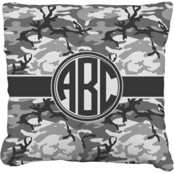 Camo Faux-Linen Throw Pillow 18" (Personalized)