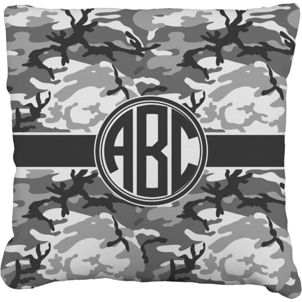 Custom Camo Faux-Linen Throw Pillow 20" (Personalized)