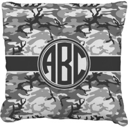 Camo Faux-Linen Throw Pillow (Personalized)