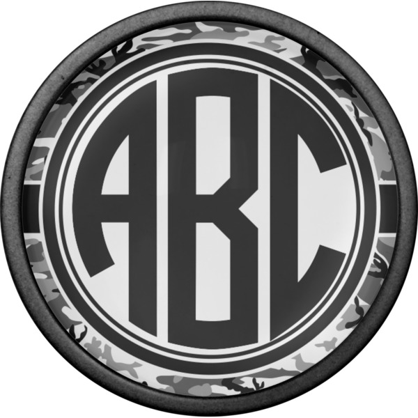 Camo Cabinet Knob - Black - Front