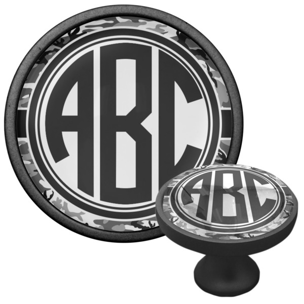 Camo Cabinet Knob - Black - Multi Angle