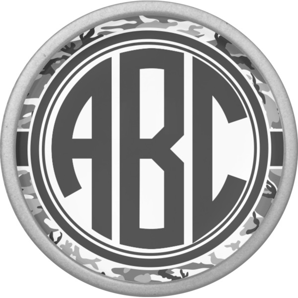 Camo Cabinet Knob - Nickel - Front