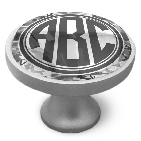 Camo Cabinet Knob - Nickel - Side