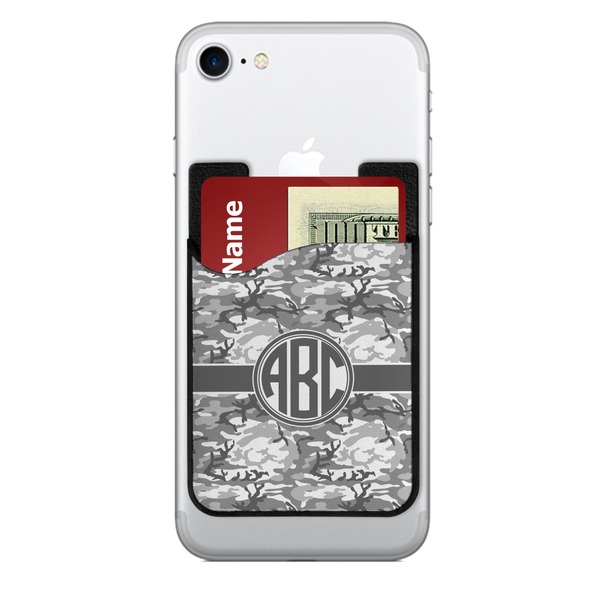 Custom Camo 2-in-1 Cell Phone Credit Card Holder & Screen Cleaner (Personalized)