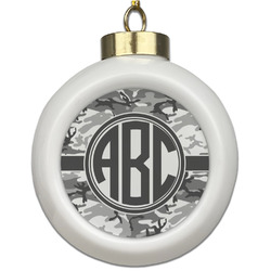 Camo Ceramic Ball Ornament (Personalized)