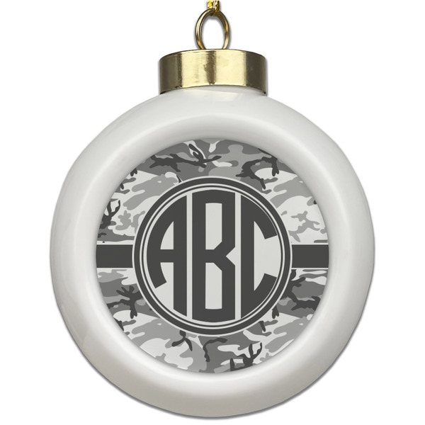 Custom Camo Ceramic Ball Ornament (Personalized)