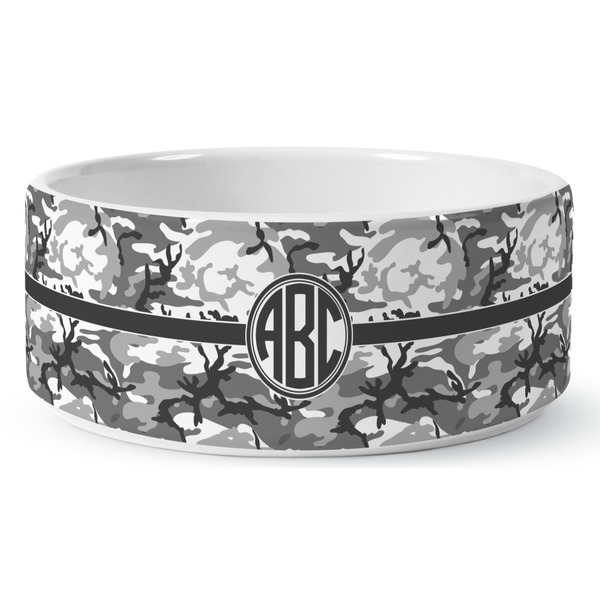 Camo Ceramic Dog Bowl - Medium - Front