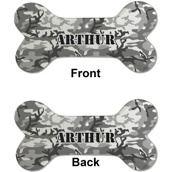 Camo Ceramic Flat Ornament - Bone Front & Back (APPROVAL)