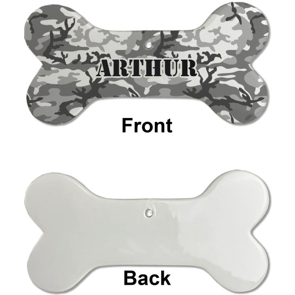 Camo Ceramic Flat Ornament - Bone Front & Back Single Print (APPROVAL)