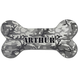 Camo Ceramic Dog Ornament - Front w/ Monogram